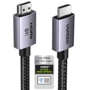 UGREEN HDMI 2.1 Kabel, 8K@60Hz, 4K@240Hz, HDMI zertifiziert, 48Gbps, 2M