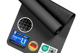 LILENO SPORTS Bodenschutzmatte Fitnessgerät 60×120 cm | 8 mm starke