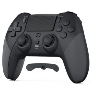 LATEC Controller für PS4, Wireless Controller für PS-4/PS-4 Pro/PS-4 Slim, Bluetooth Remote Gamepad Joystick mit 2 Programmierbaren Tasten, Doppelter Vibration, Turbo, 6-Achsen, Audio-Buchse, Touchpad