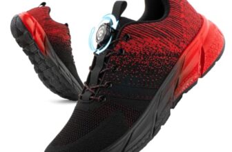 Hitmars Laufschuhe Damen Herren Turnschuhe Sportschuhe Wanderschuhe Tennisschuhe Sneaker Fitnessschuhe Walkingschuhe Running-Schuhe Rot EU 43