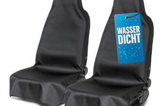 Walser Autositzbezug Protector, 2 Autositzschoner für Vordersitze, 100% Wasser- & schmutzabweisender Sitzschoner Auto, Werkstatt Sitzbezüge Auto, Autositzbezüge 2 Stück, Auto Sitzbezug schwarz