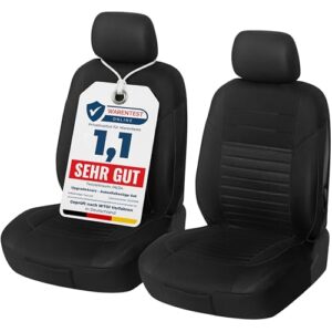 Upgrade4cars Autositzbezüge Set Vordersitze Version 2026 Schwarz Universal