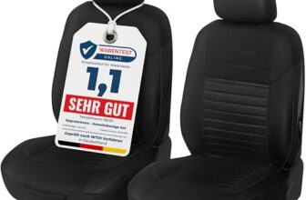 Upgrade4cars Autositzbezüge Set Vordersitze Version 2026 Schwarz Universal