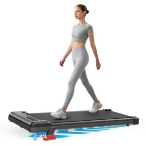 Dskeuzeew Laufband Walking Pad mit Neigung 10KM für Zuhause Schwarz