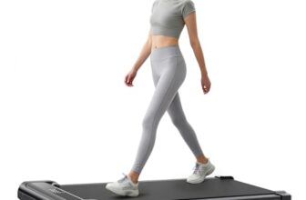 Dskeuzeew Laufband Walking Pad mit Neigung 10KM für Zuhause Schwarz