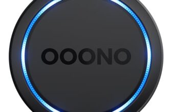 OOONO Co-Driver NO2 Schwarz- Optimierter Co-Driver fürs Auto – Warnt vor Tempo-Kontrollen und Gefahrenstellen – Wiederaufladbar – LED-Anzeige – CarPlay & Android Auto kompatibel