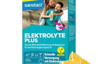 sanotact Elektrolyte Plus (20 Beutel) • Elektrolyt Pulver für Flüssigkeitshaushalt • Kalium & Magnesium für Elektrolytgleichgewicht • 100% Vegan • Recovery Drink • Mit Orangengeschmack