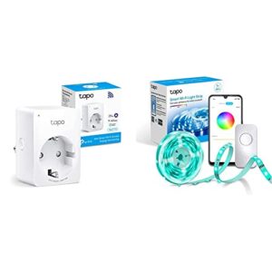 TP-Link Tapo Smart WLAN Steckdose Tapo P110 mit Energieverbrauchskontrolle, Smart Home Alexa Steckdose, funktioniert mit Alexa, Google Home, Sprachsteuerung, Fernzugriff, Kein Hub notwendig, Mini