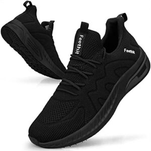 Feethit Sneaker Herren Schuhe Sportschuhe Laufschuhe Turnschuhe Schwarz 44