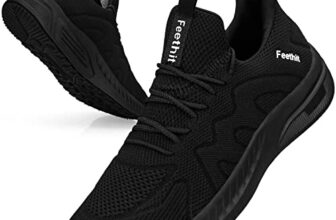 Feethit Sneaker Herren Schuhe Sportschuhe Laufschuhe Turnschuhe Schwarz 44