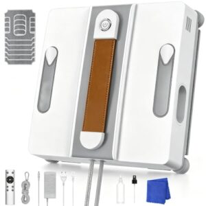 KISABAER Fensterputzroboter 7000Pa,Fensterroboter mit 4 Sprühdüsen,6 Tücher
