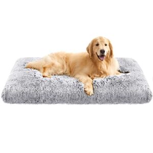FEANDREA Hundebett, Hundekissen, Langer Plüsch, 122 x 74 cm, waschbar