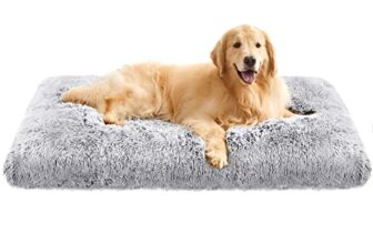 FEANDREA Hundebett, Hundekissen, Langer Plüsch, 122 x 74 cm, waschbar