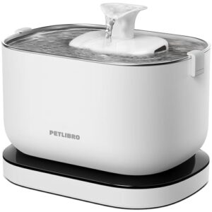 PETLIBRO Katzenbrunnen Kabellos mit Bewegungsmelder Dockstream Trinkbrunnen für Katze Kabellos, Batteriebetrieben Katzen Trinkbrunnen mit Akku 5000mAh, 23dB Ultraleise, Einfache Reinigung, BPA-frei