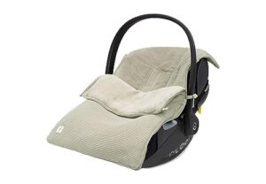 Jollein 025-811-67053 Footmuff for Baby Car Seat Knitted Basic Knit Olive