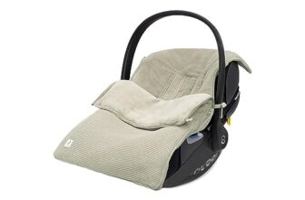 Jollein 025-811-67053 Footmuff for Baby Car Seat Knitted Basic Knit Olive