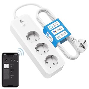 EIGHTREE WLAN Steckdosenleiste 3-Fach kompatibel mit Alexa/Google, 16A 1.5M