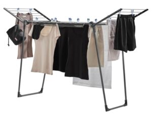 Leifheit Wäscheständer Pegasus 150 Solid Slim Black, 55cm schmaler Trockner