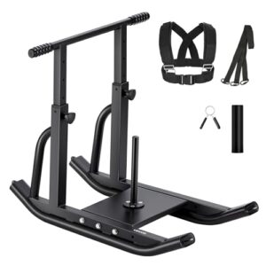 VEVOR Gewichtsschlitten Kraftschlitten Krafttrainingsschlitten zur Verbesserung der Geschwindigkeit bei sportlichen Übungen, Fitnessgerät mit verstellbarem Griff, für 25/51 mm Gewichtsscheiben