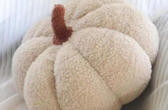 Gluhbirnen Kürbis Überwurfkissen, Kürbis Deko, Kürbiskissen Schlafzimmer Dekoration Dekoration, kürbis Kissen, Halloween deko, Partybevorzugung, 20cm, Milchweiß
