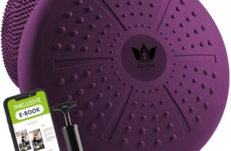 ZenOne Sports® Balance Kissen I Ballsitzkissen für Koordinations- & Rückentraining I Orthopädisches Sitzkissen I Luftkissen für Fitnesstraining inkl. Pumpe & Workout-Guide I Balancekissen