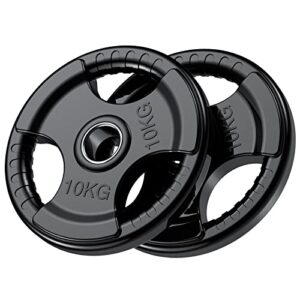 PhysKcal 2 x 10 kg Olympische Hantelscheiben mit Ø50 mm Bohrung