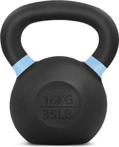 Yes4All QCG3 Pulverbeschichtetes Kettlebell aus Gusseisen, 16 kg, Hell, blau