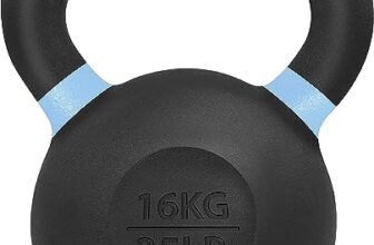 Yes4All QCG3 Pulverbeschichtetes Kettlebell aus Gusseisen, 16 kg, Hell, blau