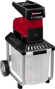 Einhell Elektro-Leisehäcksler GC-RS 60 CB (2800 W, max. 45 mm Aststärke, Schneidwalze, große Trichteröffnung, Drehrichtungsumschalter, transparente 60 L Fangbox, integrierter Sicherheitsschalter)