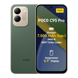 Xiaomi Poco C95 Pro, Smartphone 8+256 GB, Grün, 7500mAh, 45W Schnellladen