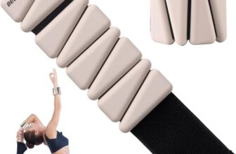 BECOJADDE Ankle Weights Set von 2 (Je 0.45kg) für Frauen Männer Gewichtsmanschetten für Beine und Arme Adjustable Handgelenk Gewichte for Home Pilates Joggen Walking Workout Yoga, Beige