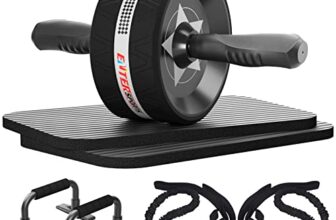 EnterSports Bauchroller Bauchmuskeltrainer ABS Roller, 6-in-1 Bauchtrainer mit Fitnessband, Liegestütze, Kniematte für Zuhause,Fitness Geräte, Bauchmuskel Roller, Gut für Heimtraining