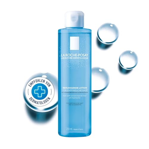 La Roche Posay Beruhigende Reinigungslotion, pH-hautneutrale, klärende Gesichtslotion, Toner für empfindliche Haut, Nicht fettend, Ohne Alkohol, 200 ml