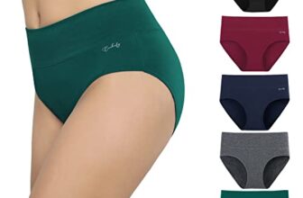anqier Unterhosen Damen, 5er Pack Stretch Baumwolle Hohe Taille Slips Damen Atmungsaktiv Panties Weich Frauen Unterwäsche
