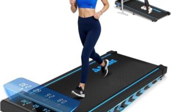 FOUSAE Walking Pad Laufband für Zuhause, 4-IN 1 Laufband Schreibtisch mit 9% Steigung, 2.5HP Walking Machine mit LED-Anzeige, Fernbedienung, 12 HIIT, Bis 150kg Belastbar, Keine Montage Erforderlich