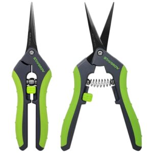 STAYGROW 2 Stück Gartenscheren, 6,5″ Präzisionsscheren aus Edelstahl Schere