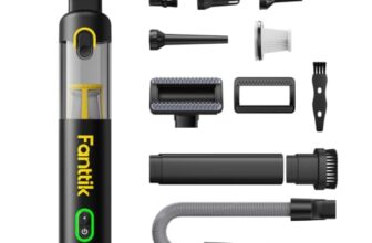 Fanttik Slim V8 APEX Kabelloser Akku Autostaubsauger, 4-in-1 Mini (Schwarz)