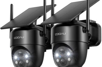 COOAU 2K Überwachungskamera Aussen Akku Solar-Outdoor Kamera Überwachung