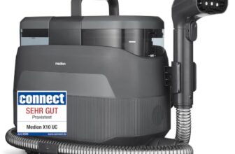 MEDION X10 UC Polsterreiniger Gerät Waschsauger + Dampf – 1.650 W