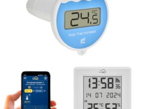 TFA Dostmann TFA.me Starter Set Poolthermometer digital und Gateway, 35.8110, mit TFA.me System WLAN geeignet, zur Online Überwachung von Pool, Teichen, Eisbädern, Wassertemperatur, weiß