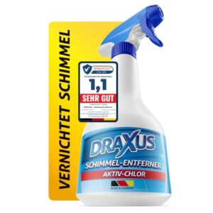 DRAXUS Profi Schimmelentferner mit innovativem Hafteffekt I Extra starkes Schimmelspray für Wand, Bad, Silikonfugen & mehr I Entfernt Schimmel hocheffektiv (Aktiv-Chlor) 500 ml