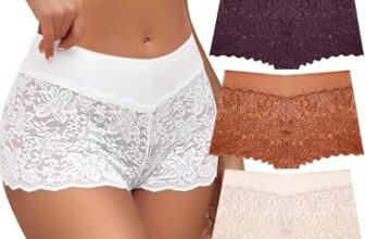 Spitzen Boxershorts Damen Sexy Unterwäsche Frauen Große Größen 5er Pack