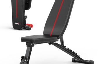 PASYOU Hantelbank Klappbar 10-Fach Verstellbar 90° Grad vertikal Multifunktions Trainingsbank für Ganzkörper-workout Bauchtrainer Schrägbank