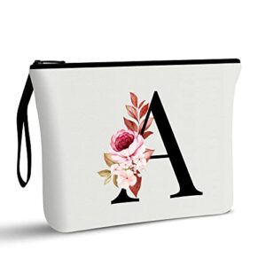 Vavabox A-Z Personalisierte Kosmetiktasche – Geschenke für Frauen, Weiß A