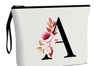 Vavabox A-Z Personalisierte Kosmetiktasche – Geschenke für Frauen, Weiß A