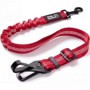 PETS PERFECT Anschnallgurt Hund Auto, verstellbar, 58–75 cm, Rot