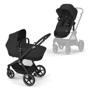 CYBEX Gold Kinderwagen EOS Lux 2-in-1, ab 0-4 Jahre, Moon Black