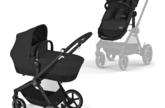 CYBEX Gold Kinderwagen EOS Lux 2-in-1, ab 0-4 Jahre, Moon Black