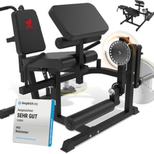 HVO Beinbeuger Beinstrecker Gerät Maschine: Beintrainer Bein trainingsgerät Muskelaufbau für zuhause Bizeps Preacher Curl Leg Curl Machine Extension Schwarz