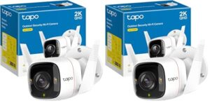 Tapo TP-Link C320WS Überwachungskamera Außen, WLAN IP Kamera, 4MP Hochauflösung, 30m Vollfarb-Nachtsicht, Bewegungserkennung, IP66 wasserdicht, Alarmmeldung,Zwei Wege Audio, Weiss, 1 Stück